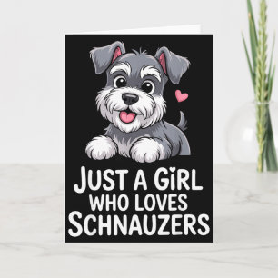 Carte Art Schnauzer pour femmes filles enfants Mini Schn