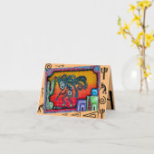 Carte Art SilverLeafs Kokopelli (Fleur jaune)