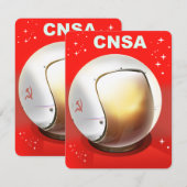 Carte Art spatial de la CNSA Chine. (Devant / Derrière)