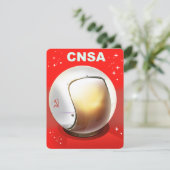 Carte Art spatial de la CNSA Chine. (Debout devant)
