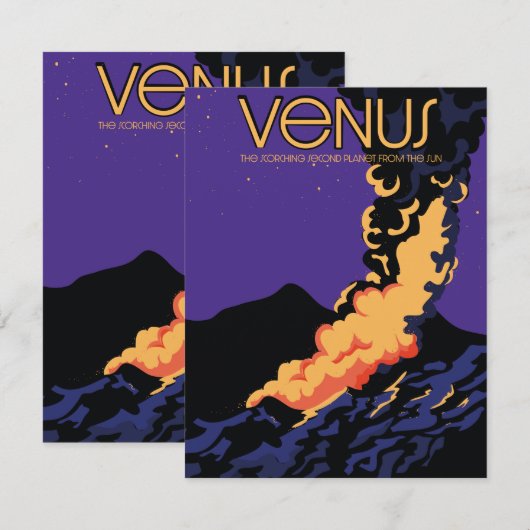 Carte Art spatial de la planète Vénus (Devant / Derrière)