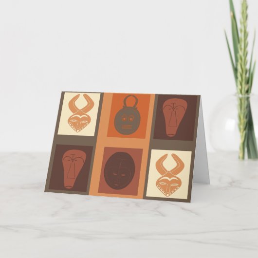 Carte art tribal africain Abstrait (Devant)
