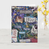 Carte Art Upcycle (Fleur jaune)