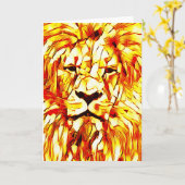 Carte Art Vibrant Lion Card (Fleur jaune)