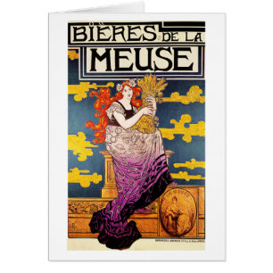 Carte : Art vintage - "La la Meuse de Bieres De "