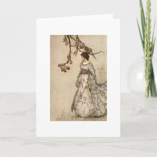 Carte Art vintage - sentiment féerique "Undancey", (Devant)