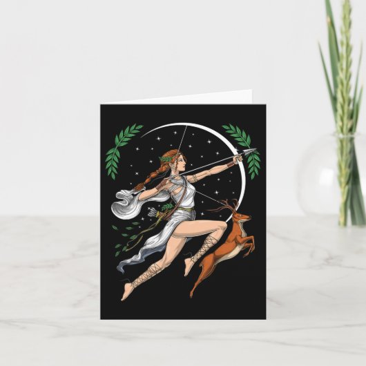 Carte Artémis Déesse Grecque De La Chasse Grèce Ancienne (Devant)