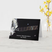 Carte Artémis I entre la Terre et la Lune (Fleur jaune)