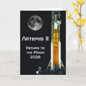 Carte Artemis II Moon Mission (Fleur jaune)