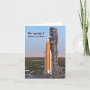 Carte Artemis Une Lune Rocket sur Pad