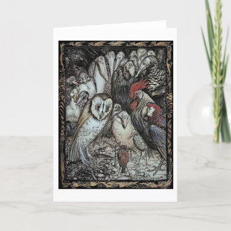 Carte Arthur Rackham - "The Owl and the Birds" (1912) Ca