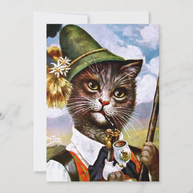 Carte Arthur Thiele - Chat des Alpes bavaroises (Devant)