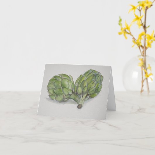 Carte Artichauts (Fleur jaune)