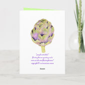 Carte Artichoke pourpre (Dos)