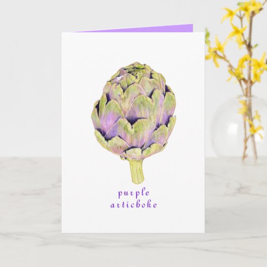 Carte Artichoke pourpre (Fleur jaune)