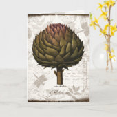 Carte Artichoke vintage (Fleur jaune)