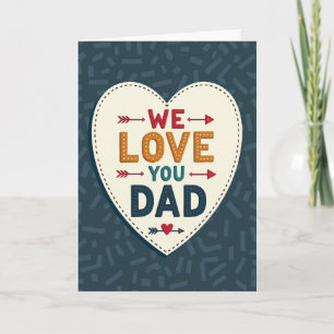 Carte Artisanale On T'aime Papa