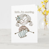 Carte artisanat de tricot shh I M'Counting (Fleur jaune)
