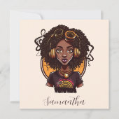 Carte Artiste Afro femme (Devant)