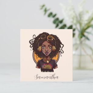 Carte Artiste Afro femme