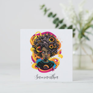 Carte Artiste Afro femme