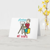 Carte Artiste Au Travail (Fleur jaune)