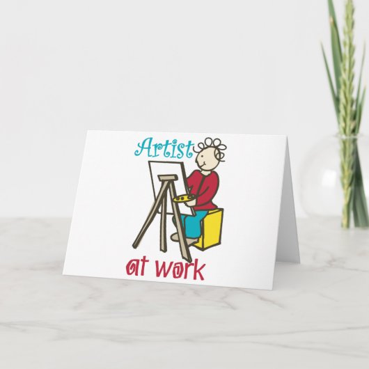 Carte Artiste Au Travail (Devant)