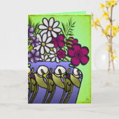 Carte Artiste (Carte d'amitié) (Fleur jaune)