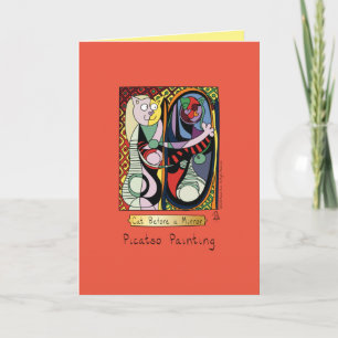 Carte Artiste de chat drôle