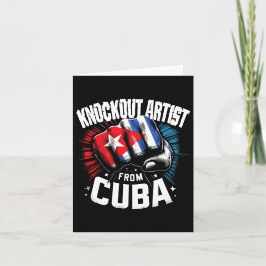 Carte Artiste De Knockout De Cuba Cubain Boxe Pride (Devant)