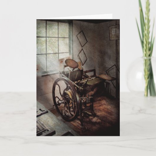 Carte Artiste graphique - L'humble presse d'impression (Devant)