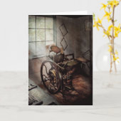 Carte Artiste graphique - L'humble presse d'impression (Fleur jaune)