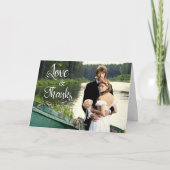 Carte Artiste manuscrit 2 Mariage photo Merci (Devant)