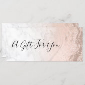 Carte Artiste maquillage en marbre de parties scintillan (Devant / Derrière)