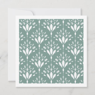 Carte artistique Art Déco florale géométrique vert