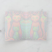 Carte artistique colorée Calico Cats (Intérieur)