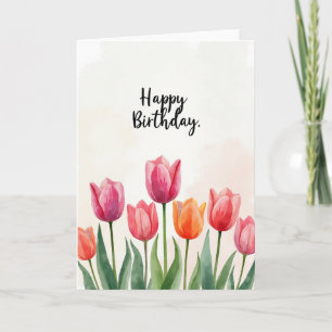 Carte artistique d'anniversaire Fleurie
