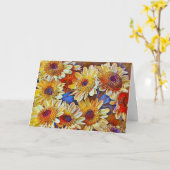 Carte artistique de fleurs d'automne (Fleur jaune)