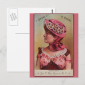 Carte artistique de Grenat d'époque victorienne (Devant / Derrière)