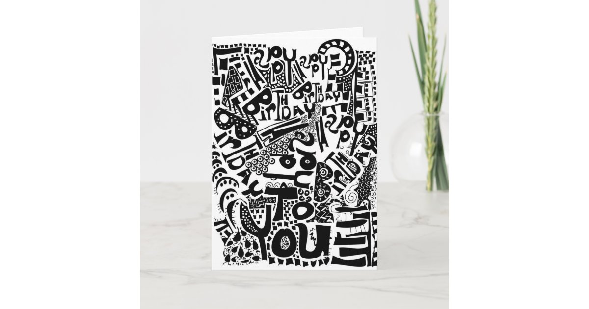 Carte Artistique De Joyeux Anniversaire Zazzle Be