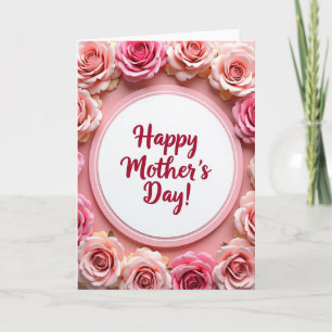 Carte artistique de la fête des mères Rose Blush