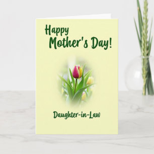 Carte artistique de tulipe la plus douce pour mama