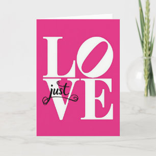 Carte artistique Fuchsia Just Love