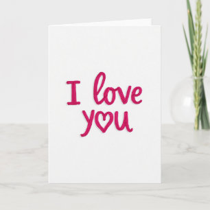 Carte artistique « Je t'aime »