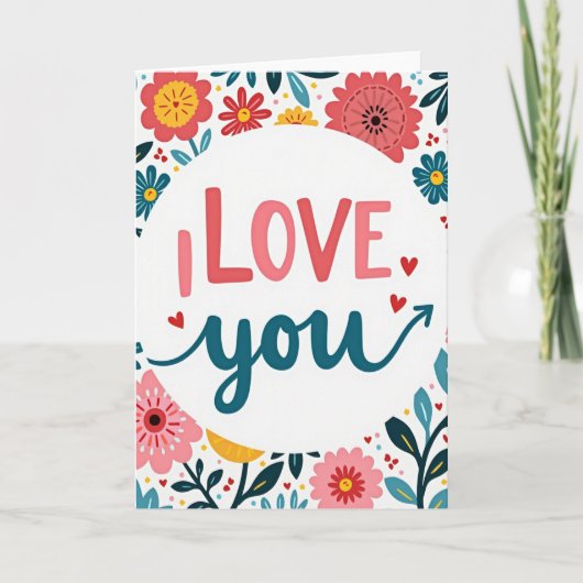 Carte artistique 'Je t'aime' (Devant)