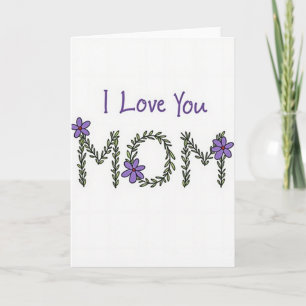 Carte artistique « Je t'aime maman »