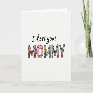Carte artistique « Je t'aime maman »