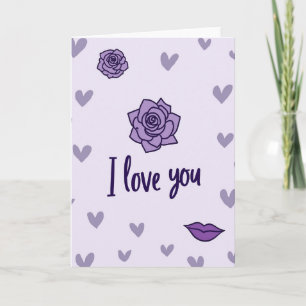 Carte artistique Je t'aime Roses