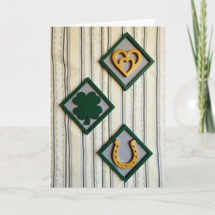 Carte artistique Lucky Hearts Shamrock
