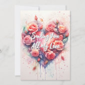 Carte Artistique Message Romantique et Fleuri de Tout Co (Devant)